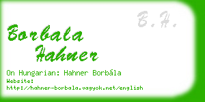 borbala hahner business card